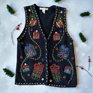 Vintage Christmas Holiday Sweater Vest